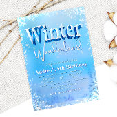 Invitation Winter Wonderland Anniversaire
