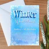 Invitation Winter Wonderland Anniversaire