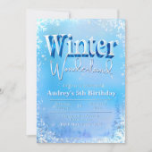 Invitation Winter Wonderland Anniversaire (Devant)