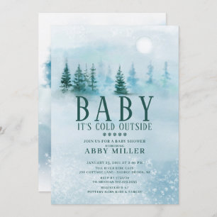 Invitation Winter Wonderland Baby Il fait froid dehors