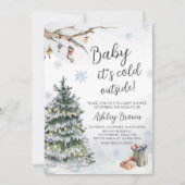 Invitation Winter Wonderland Baby shower (Devant)