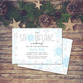 Invitation Winter Wonderland Baby shower Blue Silver Parties 