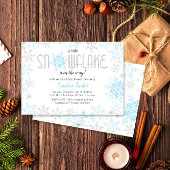 Invitation Winter Wonderland Baby shower Blue Silver Parties 