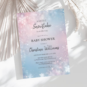 Invitation Winter Wonderland Baby shower neutre pour les femm