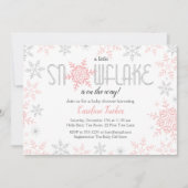 Invitation Winter Wonderland Baby shower rose Parties scintil (Devant)