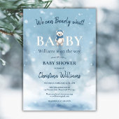 Invitation Winter Wonderland Bear Boy Baby shower