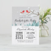 Invitation Winter Wonderland Bird Reindeer Bachelorette Party (Debout devant)