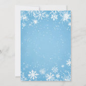 Invitation Winter Wonderland Blue Snowflake Birthday (Dos)