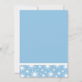 Invitation Winter Wonderland Blue Snowflake Bow Sweet 16 (Dos)