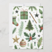 Invitation Winter Wonderland Boho Snow Animaux 5e anniversair (Dos)