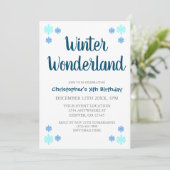 Invitation Winter Wonderland Boy Anniversaire (Debout devant)