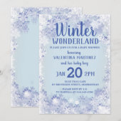 Invitation Winter Wonderland Boy Baby shower (Devant / Derrière)