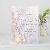 Invitation Winter Wonderland Branches Fiançailles (Debout devant)