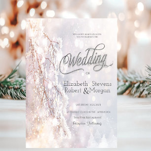 Invitation Winter Wonderland Branches Mariage