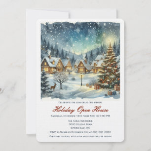 Invitation Winter Wonderland Christmas Open House