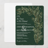 Invitation Winter Wonderland Christmas Wedding (Devant / Derrière)