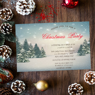 Invitation Winter Wonderland Corporate Christmas Party