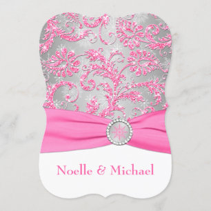 Invitation Winter Wonderland, Crystal Buckle Mariage - Pink 2