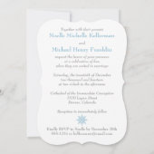 Invitation Winter Wonderland, Crystal Buckle Wedding Invite (Dos)