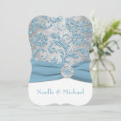 Invitation Winter Wonderland, Crystal Buckle Wedding Invite 2 (Debout devant)