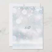 Invitation Winter Wonderland Dîner de répétition de neige (Dos)