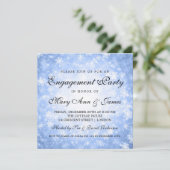 Invitation Winter Wonderland Elegance Party Blue (Debout devant)