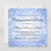 Invitation Winter Wonderland Elegance Party Blue (Devant)