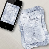 Invitation Winter Wonderland Élégant Mariage de neige