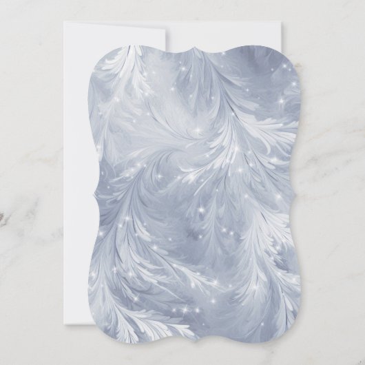 Invitation Winter Wonderland Élégant Mariage de neige (Dos)