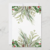 Invitation Winter Wonderland encadré Wreath Berry Baby shower (Dos)