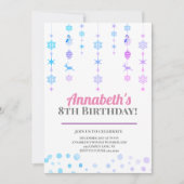 Invitation Winter Wonderland Fête d'anniversaire (Devant)