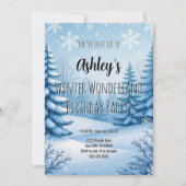 Invitation Winter Wonderland Fête d'anniversaire (Devant)