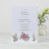 Invitation Winter Wonderland Fête des mariées de paysage (Debout devant)