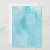 Invitation Winter Wonderland Fête des mariées florale (Dos)