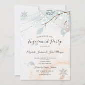 Invitation Winter Wonderland, Fiançailles de branche d'arbre (Devant)