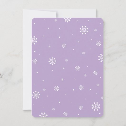 Invitation Winter Wonderland, Fille Baby shower (Dos)