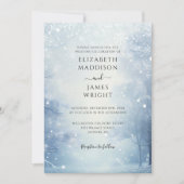 Invitation Winter Wonderland Forest Code QR Mariage (Devant)