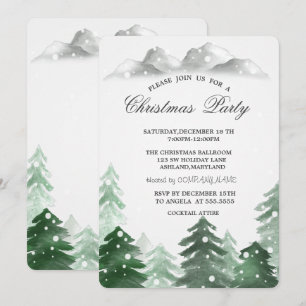 Invitation Winter Wonderland Forest Noël Party