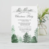 Invitation Winter Wonderland Forest Noël Party (Debout devant)
