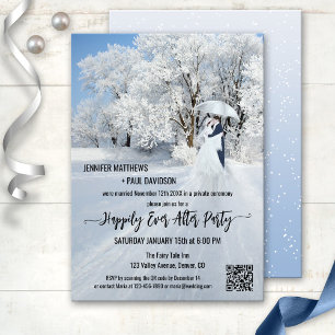 Invitation Winter Wonderland Heureux Jamais Après Mariage