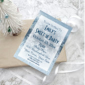 Invitation Winter Wonderland Ice Thème Blue Sweet 16 Annivers