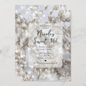 Invitation Winter Wonderland Icicle Glitz Sweet 16 (Devant / Derrière)