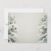 Invitation Winter Wonderland, Lights Red Ball Rehearer Dîner (Dos)