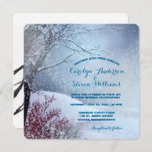Invitation Winter Wonderland Mariage (Devant / Derrière)