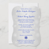 Invitation Winter Wonderland Mariage, Crystal Buckle, Blue 2 (Dos)