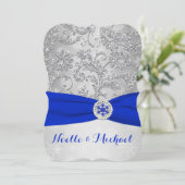 Invitation Winter Wonderland Mariage, Crystal Buckle, Blue 2 (Debout devant)
