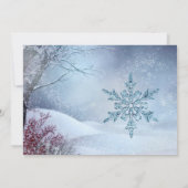 Invitation Winter Wonderland Mariage Fête des mariées (Dos)