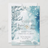 Invitation Winter Wonderland, Mariage String Lights (Devant)