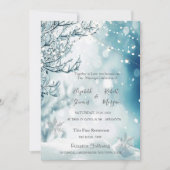 Invitation Winter Wonderland, Mariage String Lights (Devant)