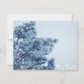 Invitation Winter Wonderland, Neige, Snowflakes Dîner de répé (Dos)